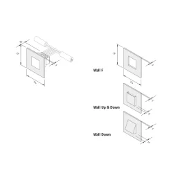 Hera Indbygningsspots > LED-vægindbygningslampe Wall F, sort, 7,5 x 7,5 cm, metalplade