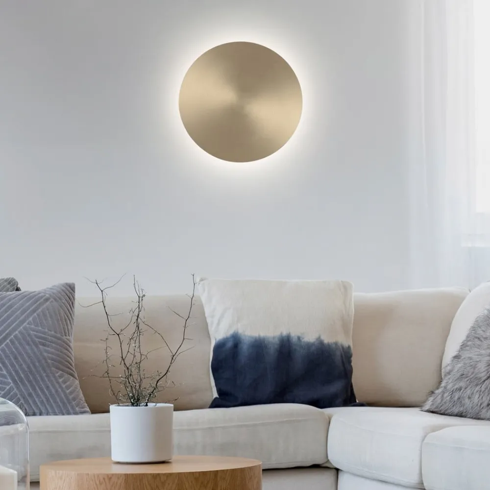 Paul Neuhaus Væglamper|Væglamper > LED-væglampe batteri Puntua Ø 25 cm messing mat
