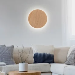 Paul Neuhaus Væglamper|Væglamper > LED-væglampe batteri Puntua Ø 25 cm trælook
