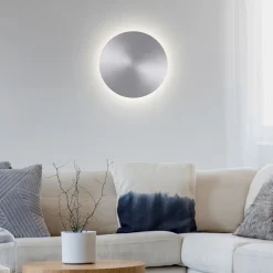 Væglamper|Væglamper ^ Paul Neuhaus LED-væglampe batteri Puntua Ø 25 cm aluminium
