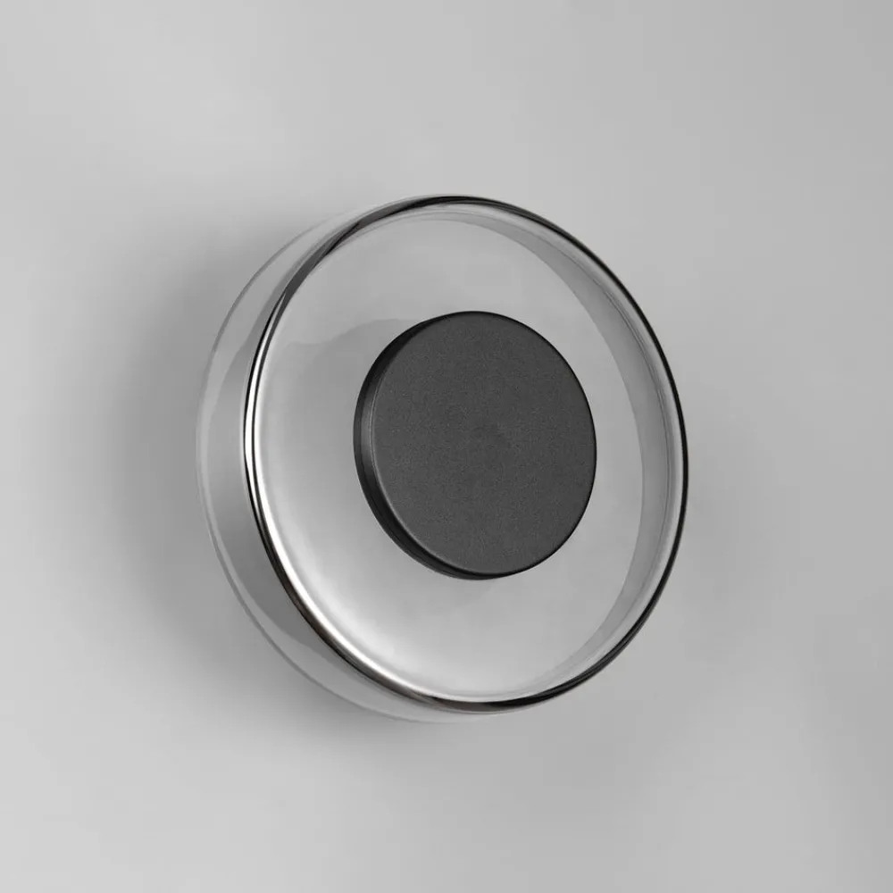 Væglamper|Væglamper ^ Trio Lighting LED-væglampe Celeste, sort/krom, Ø 22 cm glas dæmpbar