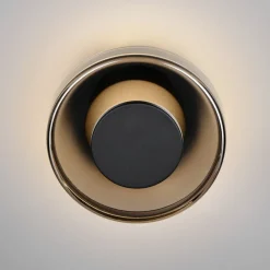 Væglamper|Væglamper ^ Trio Lighting LED-væglampe Celeste, sort/krom, Ø 22 cm glas dæmpbar
