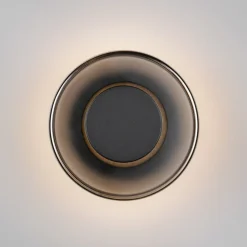 Væglamper|Væglamper ^ Trio Lighting LED-væglampe Celeste, sort/krom, Ø 22 cm glas dæmpbar