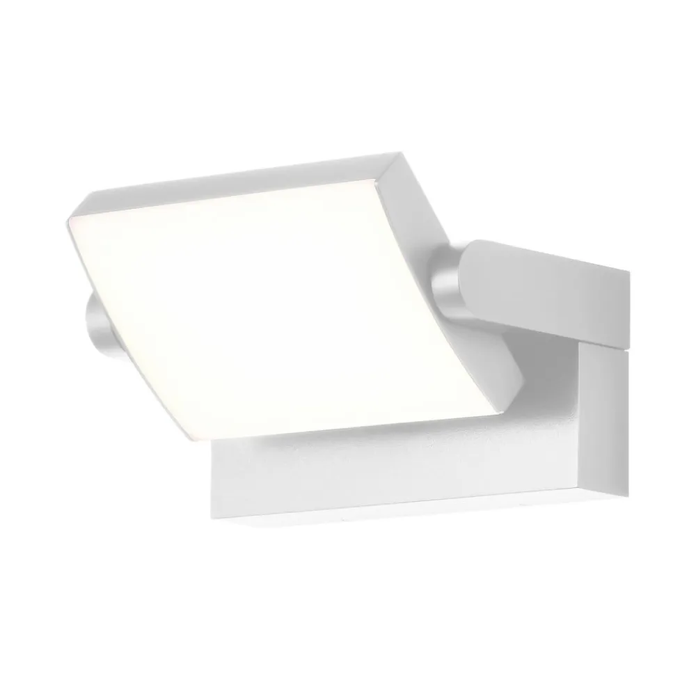 Væglamper ^ CMD LED-væglampe 9110, hvid, bredde 21 cm, metal, IP54