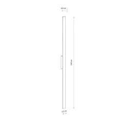 Nowodvorski Lighting Væglamper > LED-væglampe Demi L, sand, aluminium, højde 144 cm, IP54