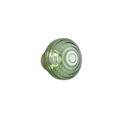 Reality Leuchten Væglamper > LED-væglampe Earl, messing/grøn, glas, Ø 15,5 cm