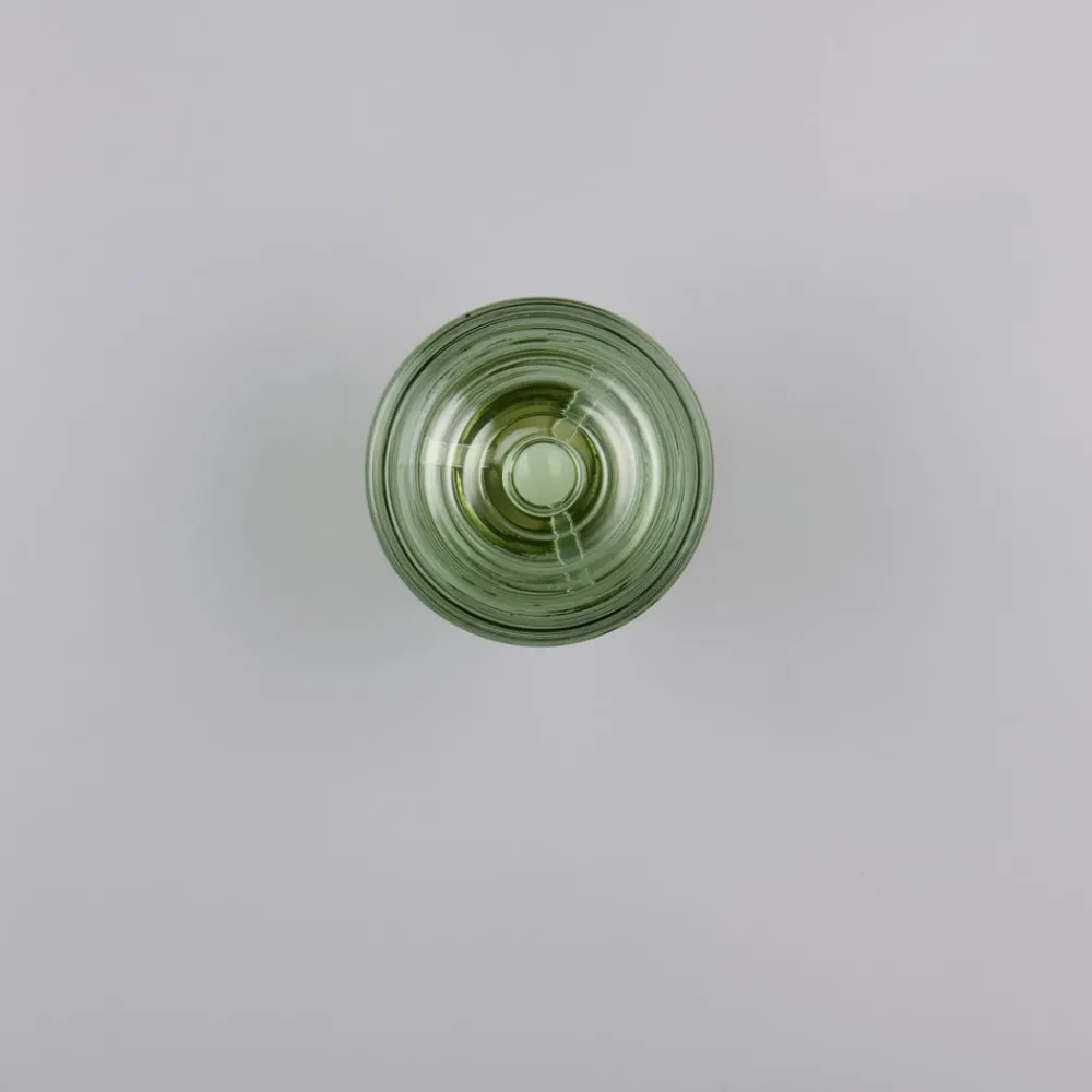 Reality Leuchten Væglamper > LED-væglampe Earl, messing/grøn, glas, Ø 15,5 cm