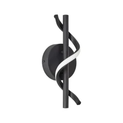 Brilliant Væglamper > LED-væglampe Eunice, bredde 12 cm, sort, metal