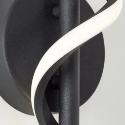 Brilliant Væglamper > LED-væglampe Eunice, bredde 12 cm, sort, metal