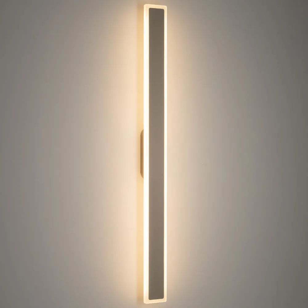 Nowodvorski Lighting Væglamper > LED-væglampe Isla, sand, aluminium, højde 100 cm, IP54
