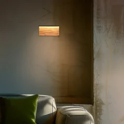 Trio Lighting Væglamper > LED-væglampe Kalea, bredde 30 cm, træfarvet, træ