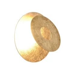 Væglamper|Væglamper ^ Trio Lighting LED-væglampe Leano, rund linse, guld, indirekte