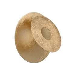 Væglamper|Væglamper ^ Trio Lighting LED-væglampe Leano, rund linse, guld, indirekte
