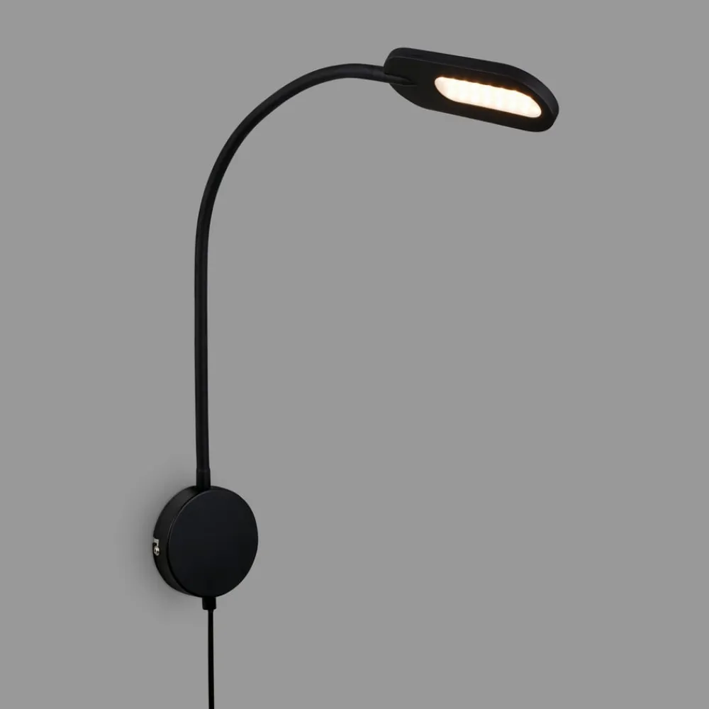 Briloner Væglamper|Væglamper > LED-væglampe 2177015 med dæmper, sort