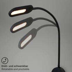 Briloner Væglamper|Væglamper > LED-væglampe 2177015 med dæmper, sort