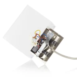 Væglamper|Væglamper ^ Searchlight LED-væglampe 6519 med LED-læselampe, satineret sølv