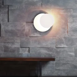 Væglamper ^ Trio Lighting LED-væglampe Mio, rund linse, mat hvid, indirekte