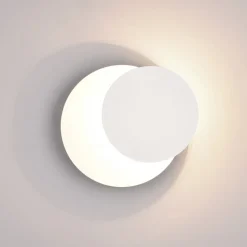 Væglamper ^ Trio Lighting LED-væglampe Mio, rund linse, mat hvid, indirekte