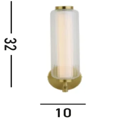 Searchlight Væglamper > LED-væglampe Mod, messingfarvet, dæmpbar i 3 trin, stål