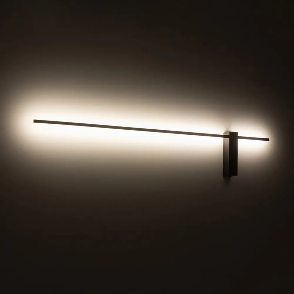 Væglamper|Væglamper ^ Nowodvorski Lighting LED-væglampe Motive L, 120 cm bred, sort, metal