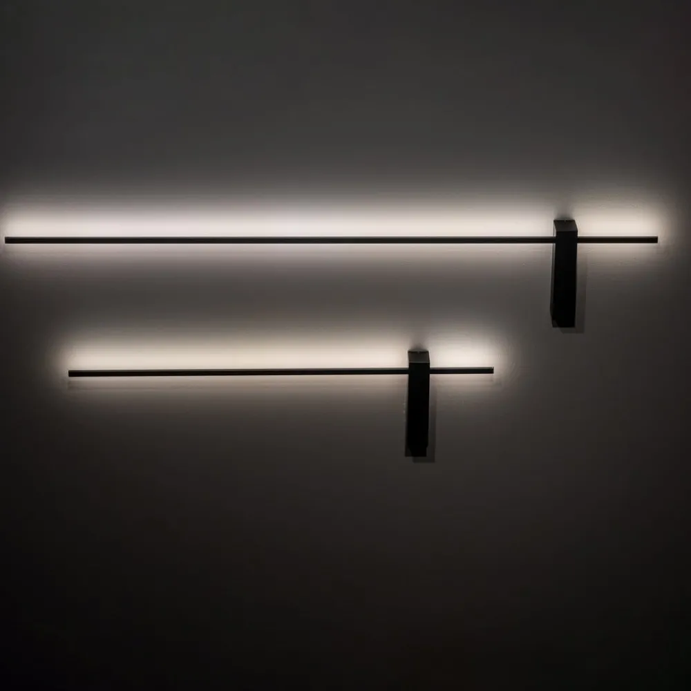 Væglamper|Væglamper ^ Nowodvorski Lighting LED-væglampe Motive L, 120 cm bred, sort, metal