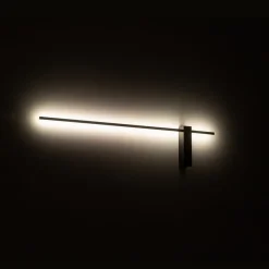 Nowodvorski Lighting Væglamper|Væglamper > LED-væglampe Motive M, 80 cm bred, sort, metal