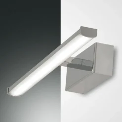 Væg- Og Spejllamper ^ Fabas Luce LED-væglampe Nala, krom, bredde 30 cm