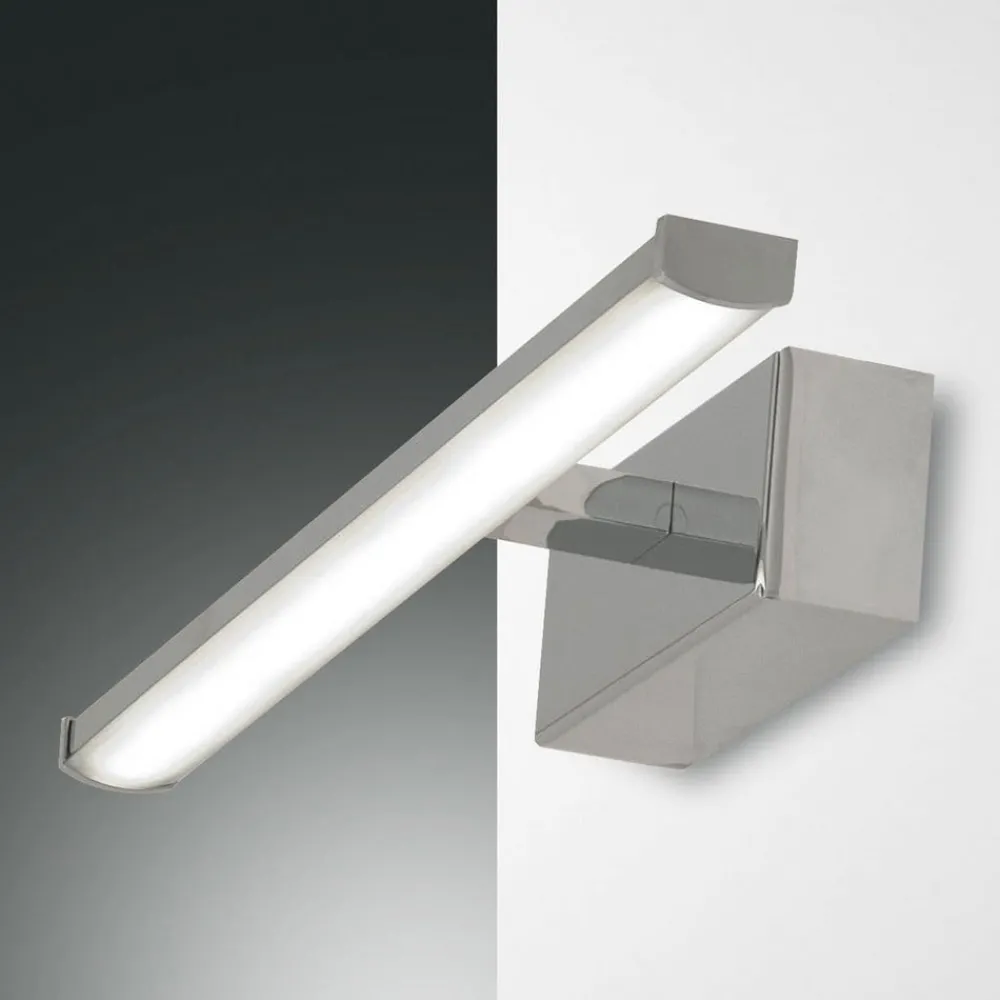 Væg- Og Spejllamper ^ Fabas Luce LED-væglampe Nala, krom, bredde 30 cm