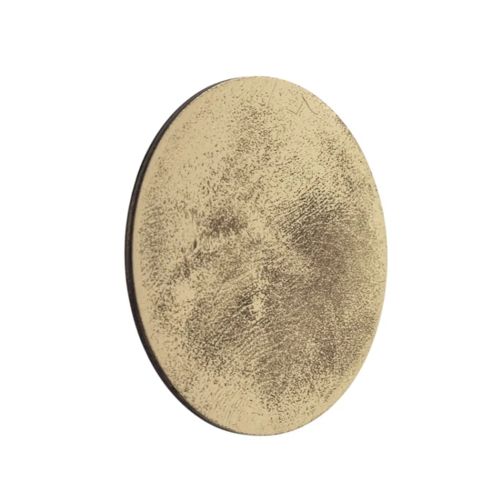 Væglamper ^ Nowodvorski Lighting LED-væglampe Ring S, Ø 15 cm, krydsfiner, guldfarvet