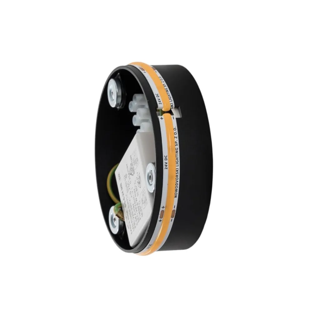Væglamper ^ Nowodvorski Lighting LED-væglampe Ring S, Ø 15 cm, krydsfiner, guldfarvet