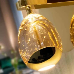 Schuller Valencia Væglamper|Væglamper > LED-væglampe Rocio, metal, glas, 1-lys, guld