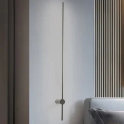 Væglamper|Væglamper ^ Nowodvorski Lighting LED-væglampe SABER, olivengrøn, højde 120 cm, metal 4.000 K