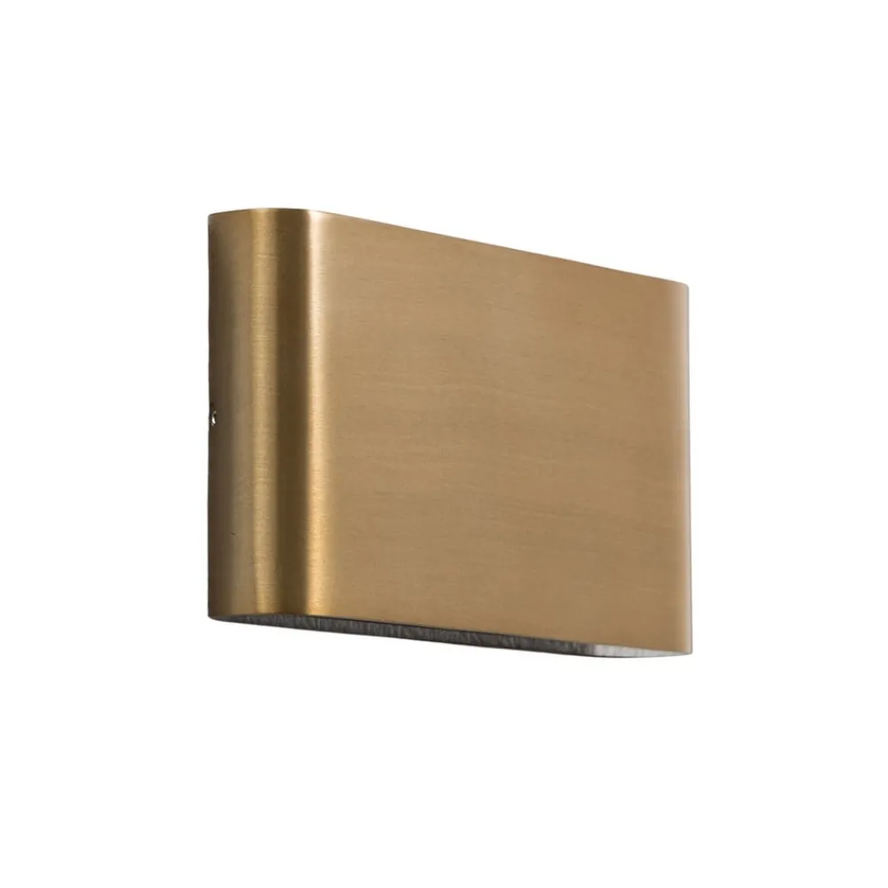 Væglamper ^ Nowodvorski Lighting LED-væglampe Semi M, aluminium, guld, længde 17,5 cm