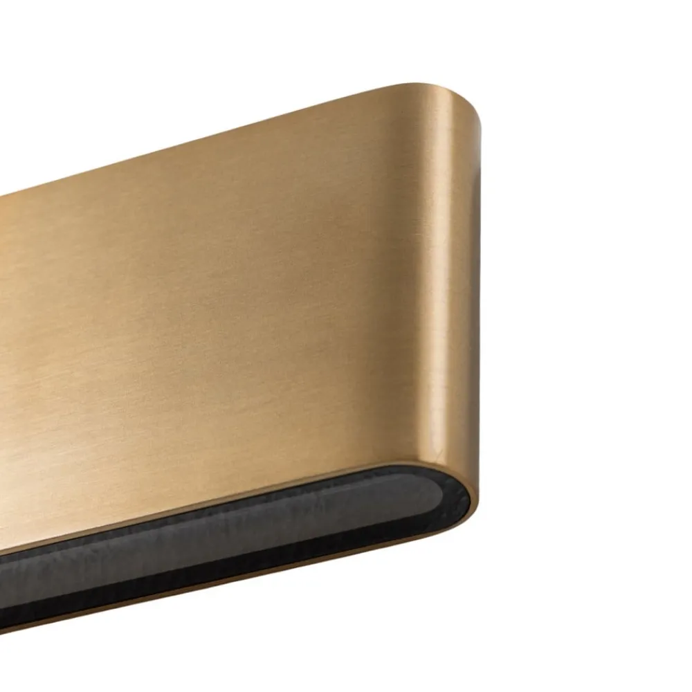 Væglamper ^ Nowodvorski Lighting LED-væglampe Semi M, aluminium, guld, længde 17,5 cm