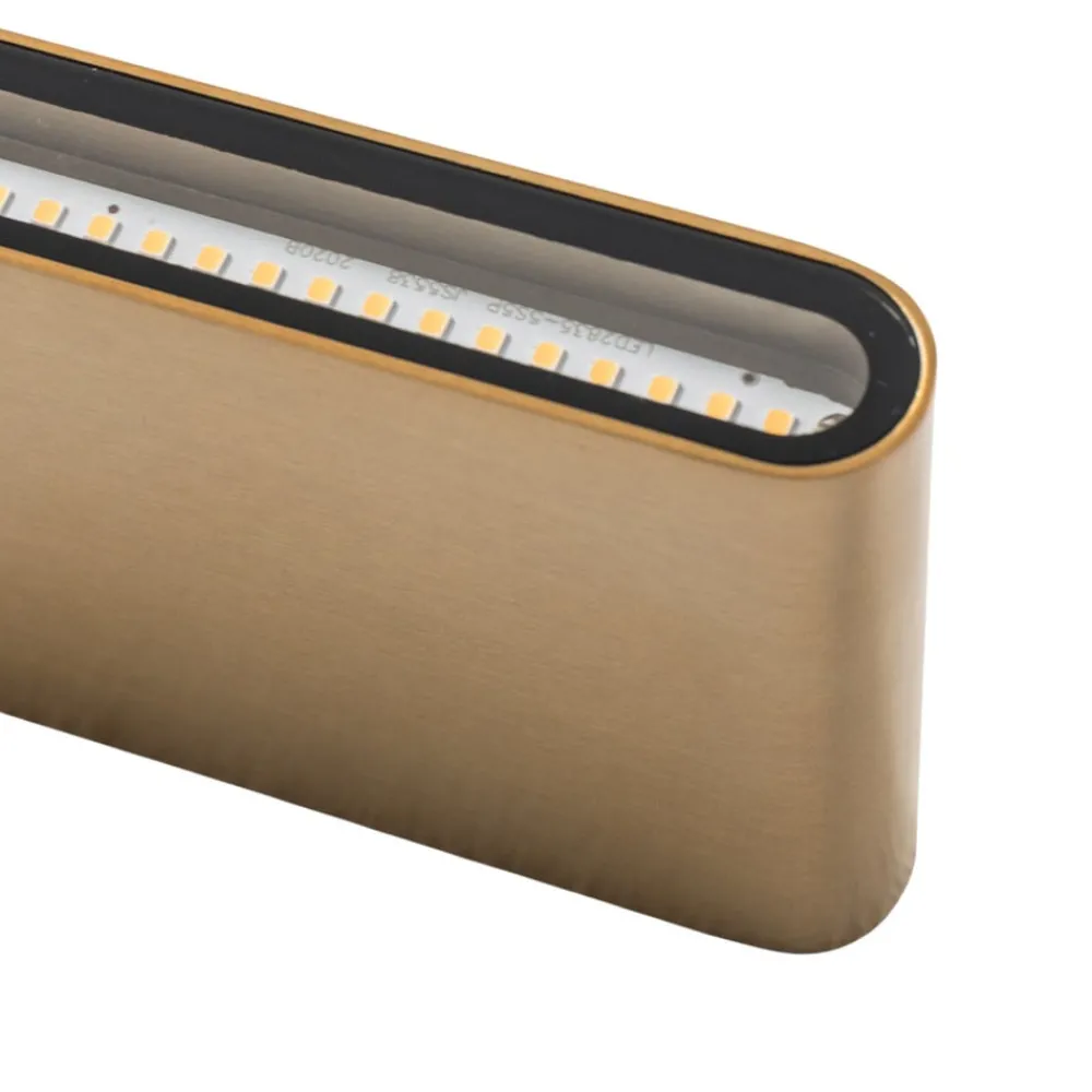 Væglamper ^ Nowodvorski Lighting LED-væglampe Semi M, aluminium, guld, længde 17,5 cm
