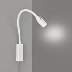 FISCHER & HONSEL Væglamper > LED-væglampe Sten, hvid, højde 61 cm, gestusstyring