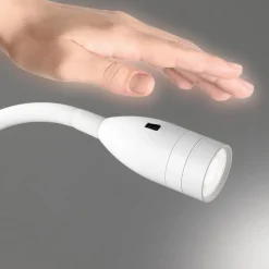 FISCHER & HONSEL Væglamper > LED-væglampe Sten, hvid, højde 61 cm, gestusstyring