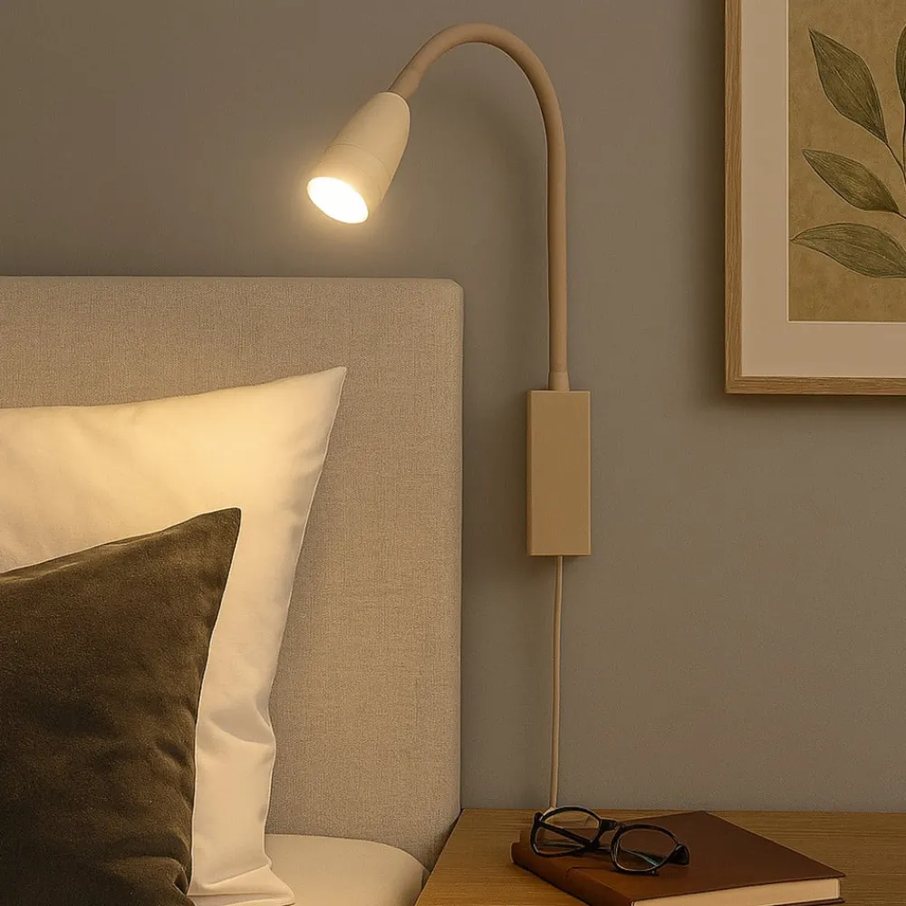 FISCHER & HONSEL Væglamper > LED-væglampe Sten, sandfarvet, højde 61 cm Gestestyring