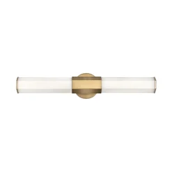 Quintiesse Væg- Og Spejllamper > LED-væglampe til badeværelset Facet Dual, messing, 2 lyskilder, bredde 66 cm
