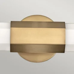 Quintiesse Væg- Og Spejllamper > LED-væglampe til badeværelset Facet Dual, messing, 2 lyskilder, bredde 66 cm