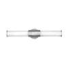 Væg- Og Spejllamper ^ Quintiesse LED-væglampe til badeværelset Facet Dual, krom, 2 lyskilder, bredde 66 cm