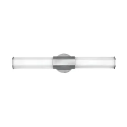 Væg- Og Spejllamper ^ Quintiesse LED-væglampe til badeværelset Facet Dual, krom, 2 lyskilder, bredde 66 cm