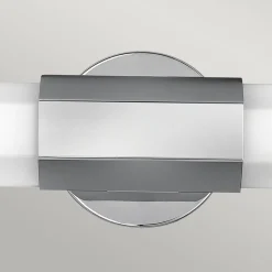Væg- Og Spejllamper ^ Quintiesse LED-væglampe til badeværelset Facet Dual, krom, 2 lyskilder, bredde 66 cm