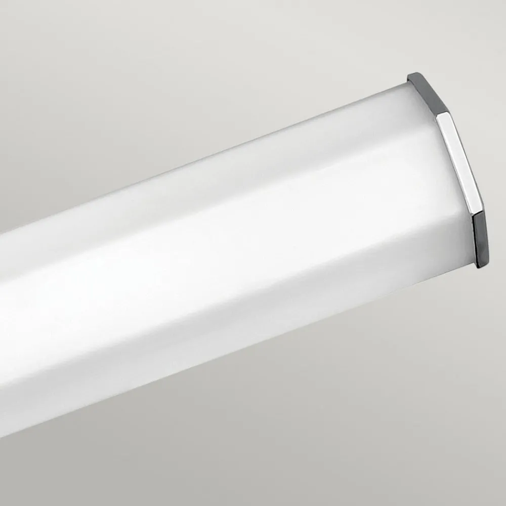 Væg- Og Spejllamper ^ Quintiesse LED-væglampe til badeværelset Facet Dual, krom, 2 lyskilder, bredde 66 cm