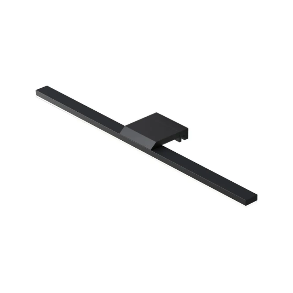 Væg- Og Spejllamper ^ MCJ LED-væglampe til badeværelset Modena IP44 sort, 4.000 K, bredde 40 cm