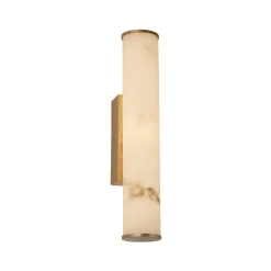 Searchlight Væg- Og Spejllamper > LED-væglampe til badeværelset Wales, guld/marmoreret, 35 cm stål/harpiks