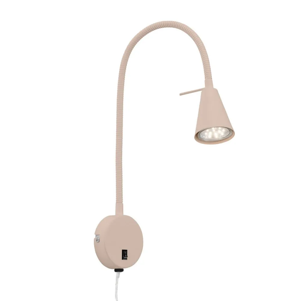 Briloner Væglamper|Væglamper > LED-væglampe Tusa, beige, metal, 45 cm, fleksibel arm, GU10