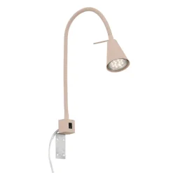 Underskabsbelysning ^ Briloner LED-væglampe Tuso, beige, sengemontering, metal, fleksibel arm