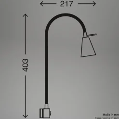 Underskabsbelysning ^ Briloner LED-væglampe Tuso, beige, sengemontering, metal, fleksibel arm
