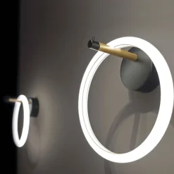 Marchetti Væglamper > LED-væglampe Ulaop, en ring, sort